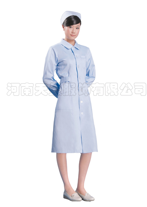 护士服冬装长袖蓝色