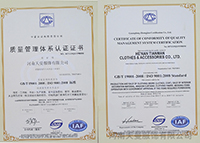 ISO 9000:2008质量管理体系证书