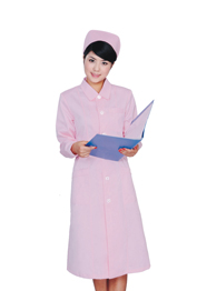 粉色冬装长袖护士服TMHSF-026